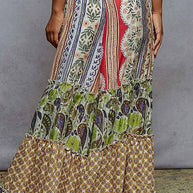 Patterned Wide Leg Pants