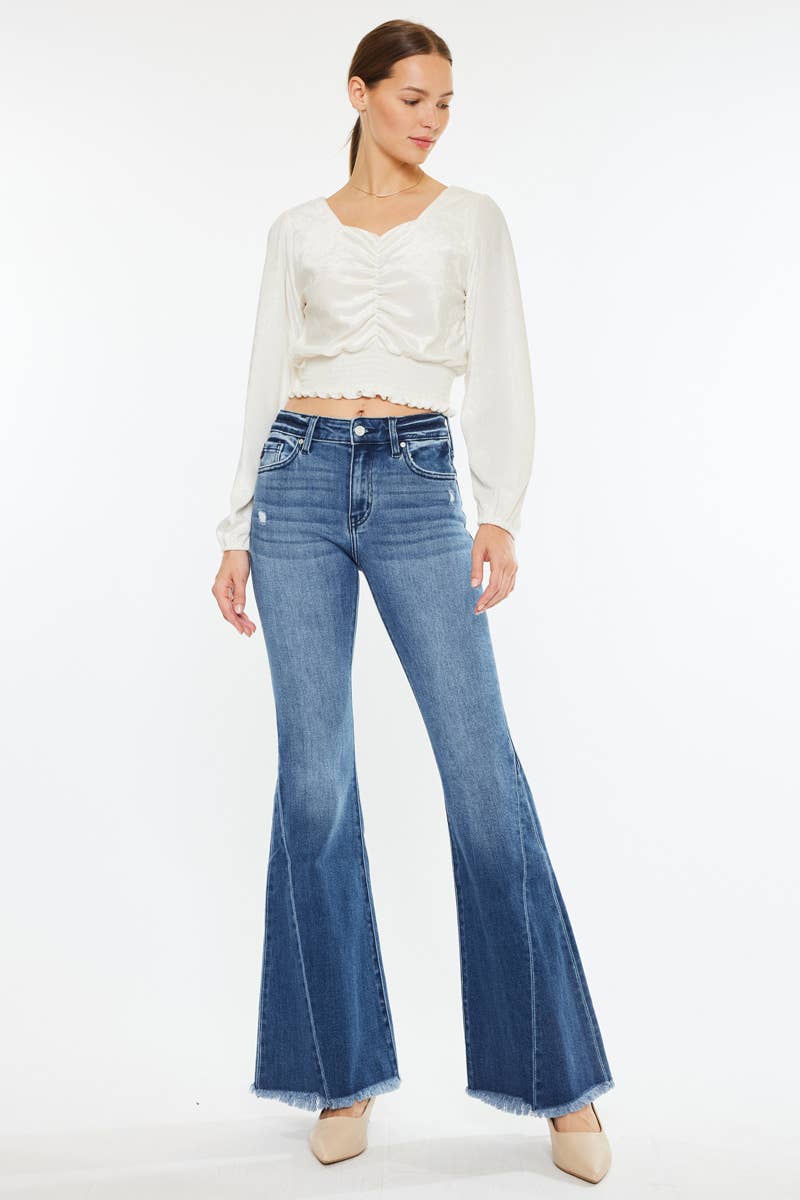 Kan Can Mid Rise Flare Jeans