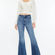 Kan Can Mid Rise Flare Jeans