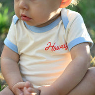 Howdy Vintage Ringer Onesie
