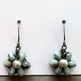 Beach Bloom Earrings In Pale Blue