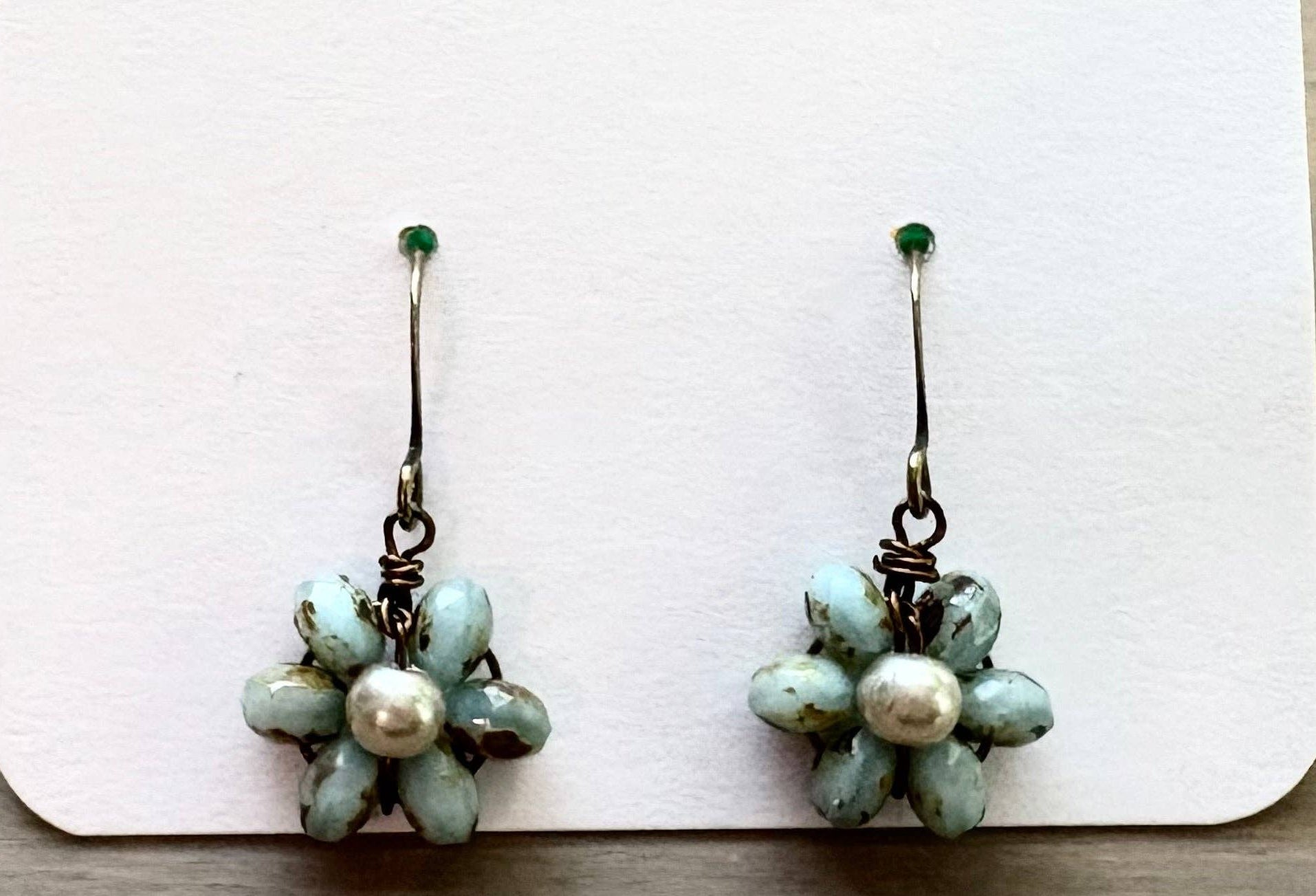 Beach Bloom Earrings In Pale Blue