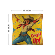 Vintage Cowgirl Up Pillow