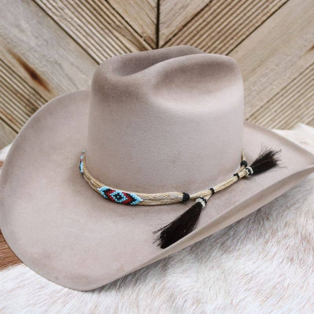 Cheval Horsehair Beaded Hat Band