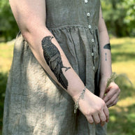 Raven Temporary Tattoo