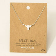 Dainty Bull Head Necklace