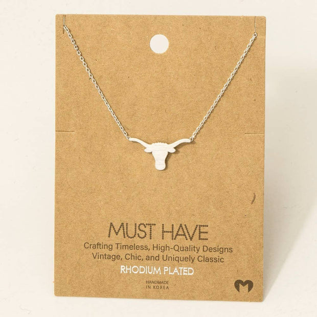 Dainty Bull Head Necklace