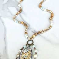 Emma Necklace in Amazonite and Jasper