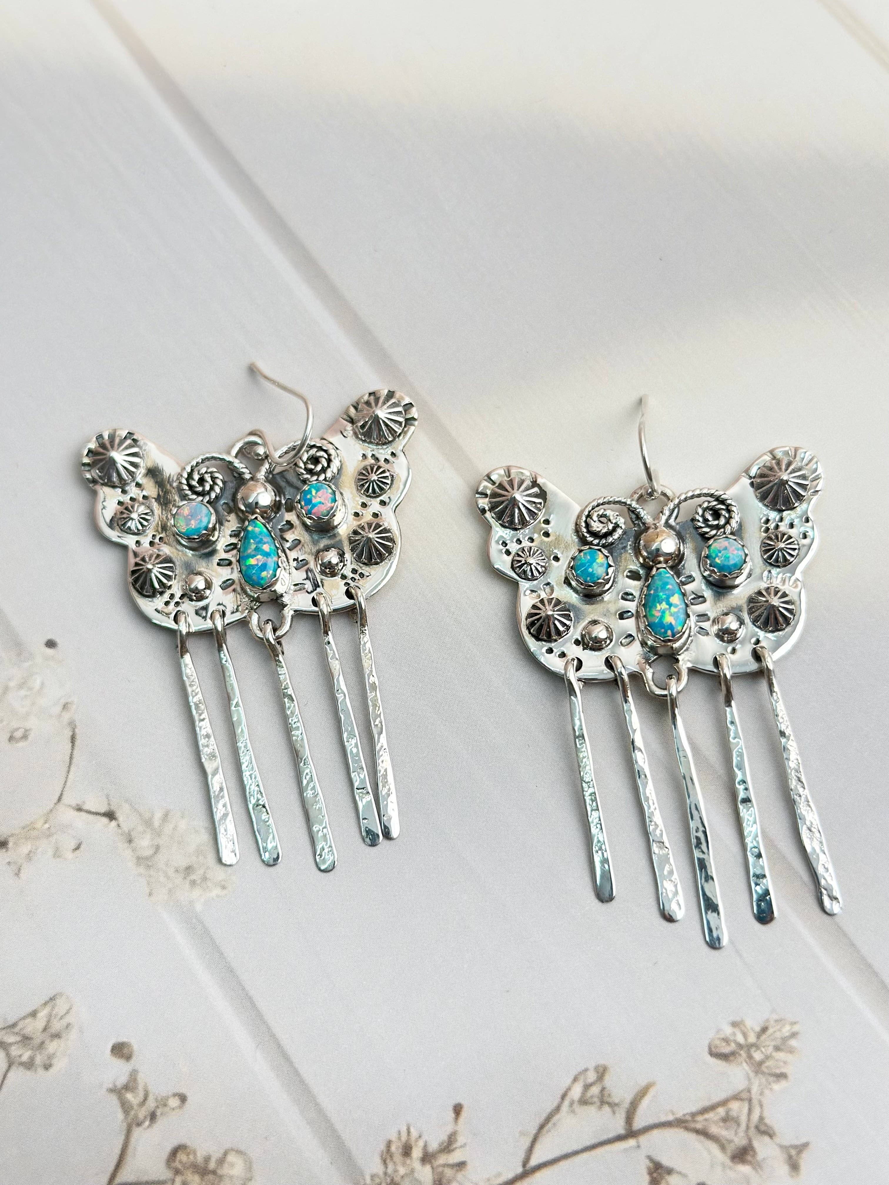 Boho Butterfly in Mesa Desert Opal Earrings
