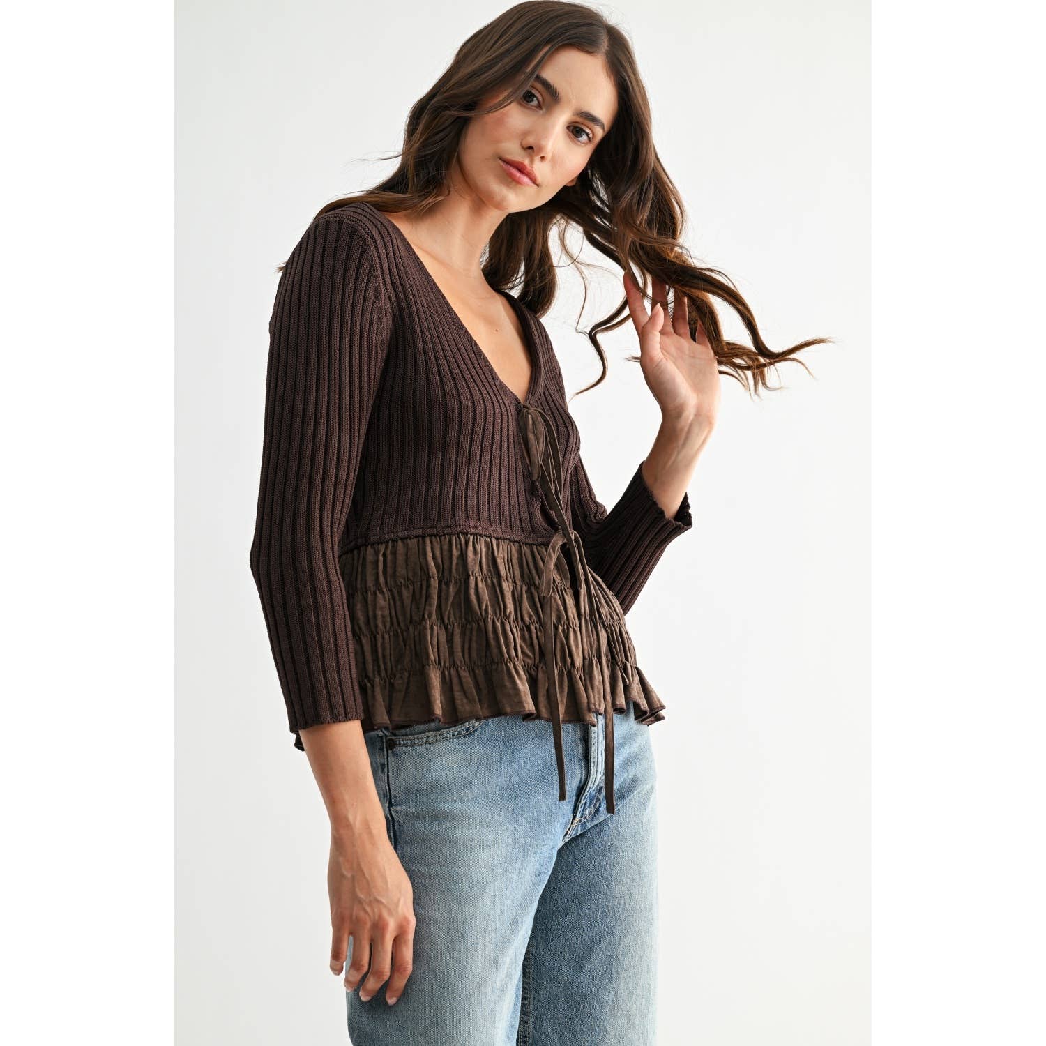 Knit Ruched Sweater