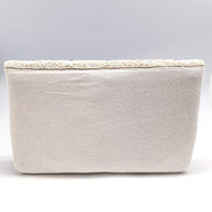 Cream Floral Beaded Clutch