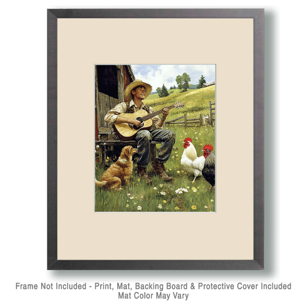 Vintage Style Young Cowboy Art Print