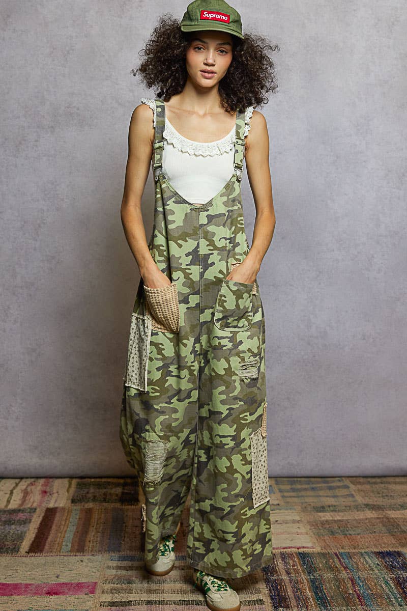 Vintage Washed Denim Overalls