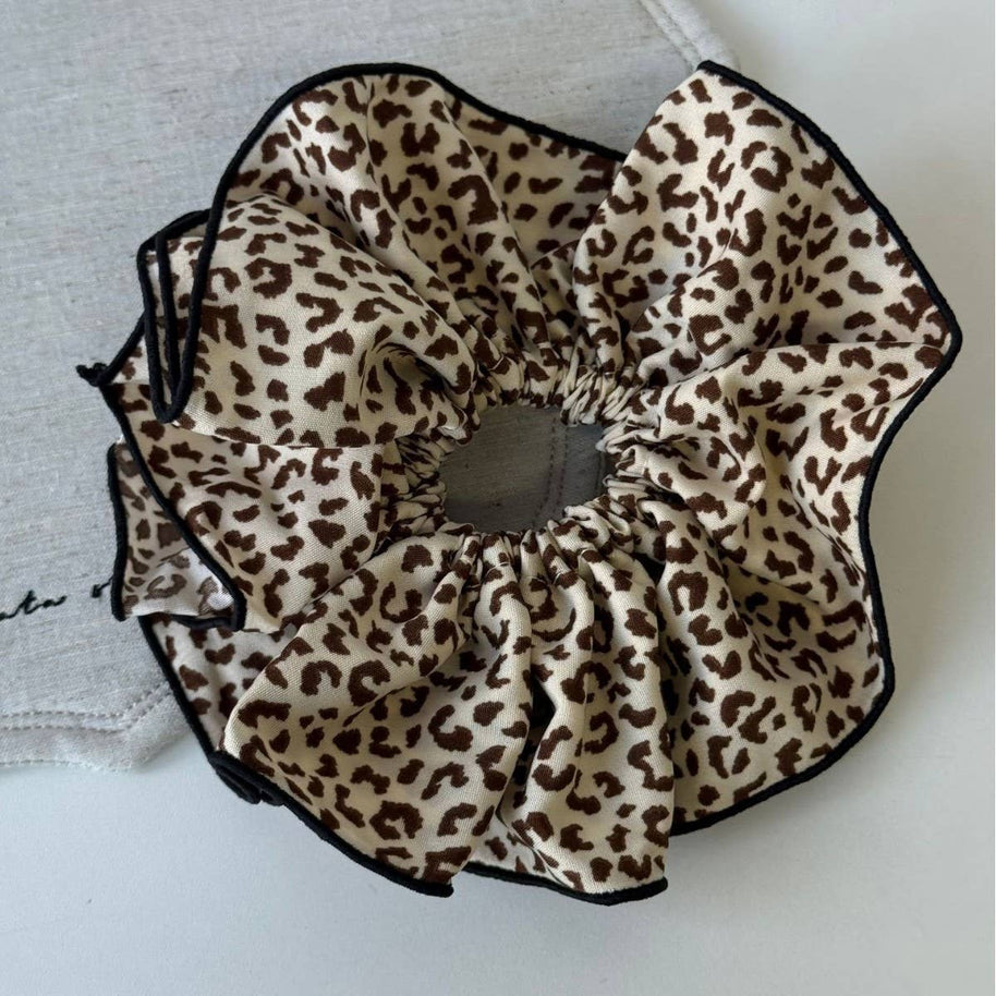Leopard Bow Flower Claw Clip