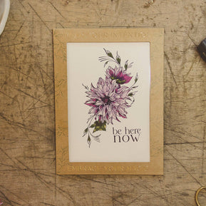 Tiny Intentions Be Here Now Dahlia Tattoo