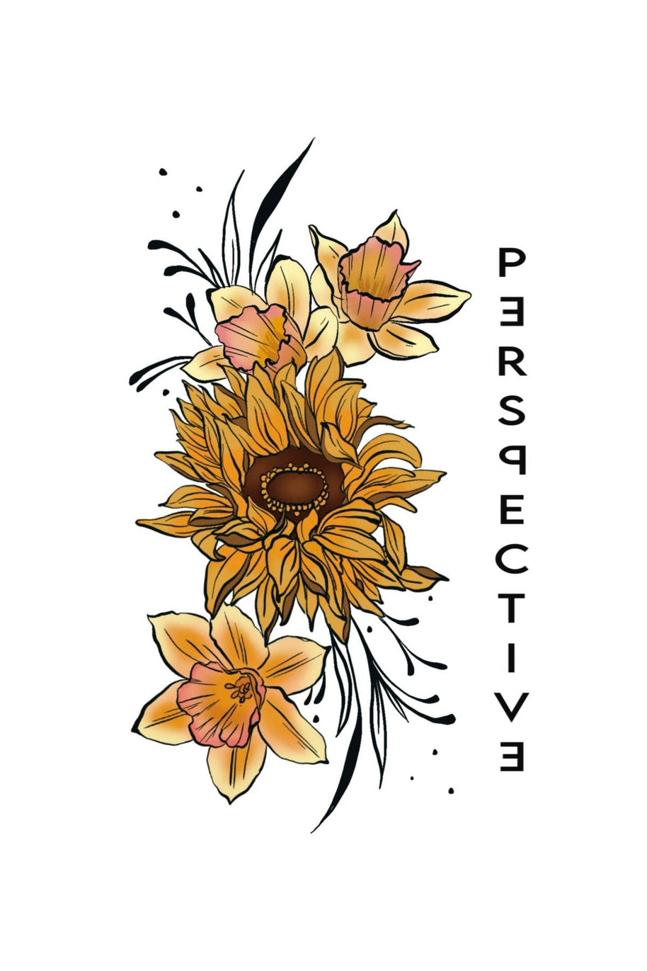 Tiny Intentions Perspective Sunflower Tattoo