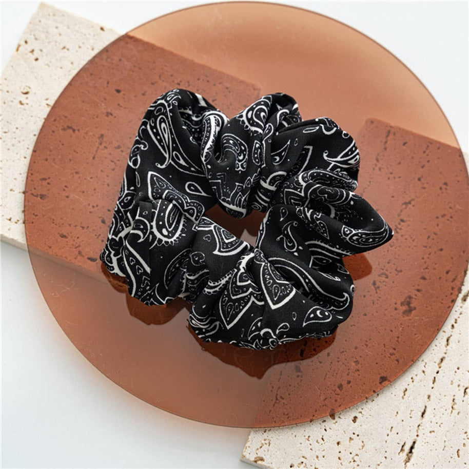 Paisley Print Scrunchies