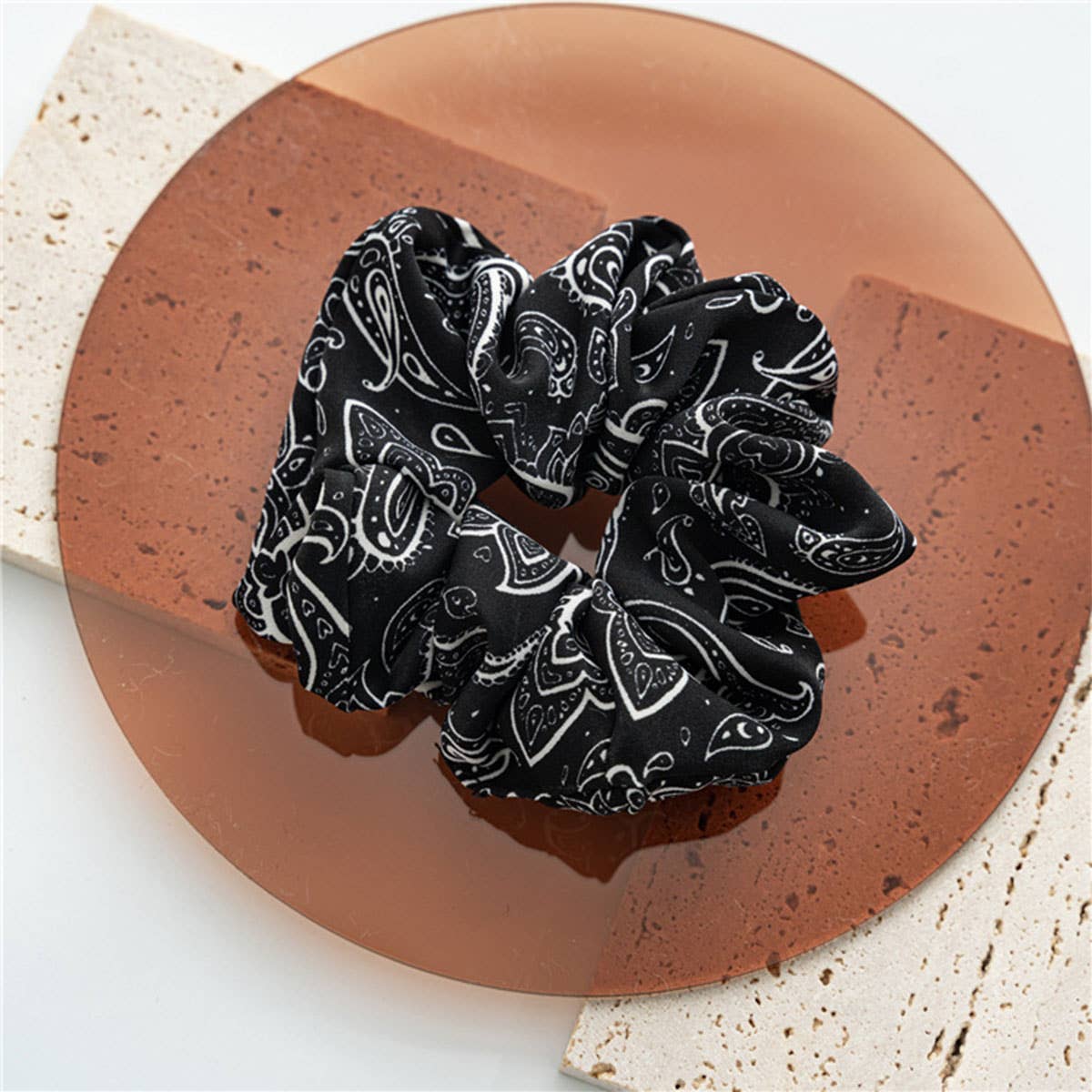 Paisley Print Scrunchies