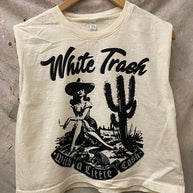 White Trash Boxy Midriff Muscle Top