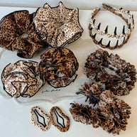 Leopard Bow Flower Claw Clip