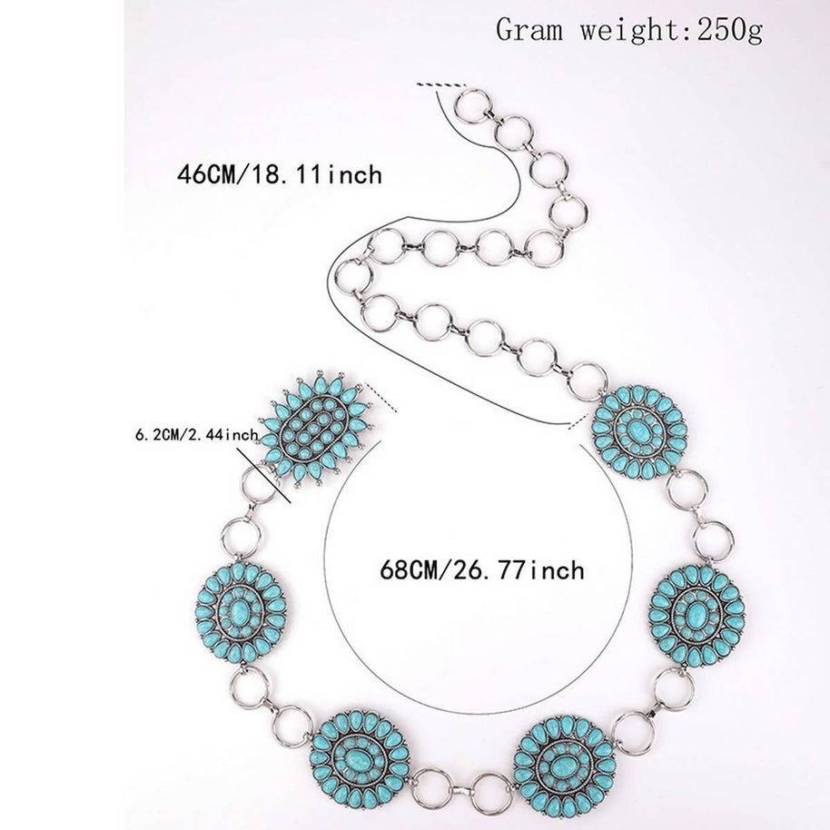 Turquoise Concho Belt