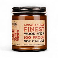 Apple Maple Bourbon - 8oz Soy Wax, Wood Wick Candle
