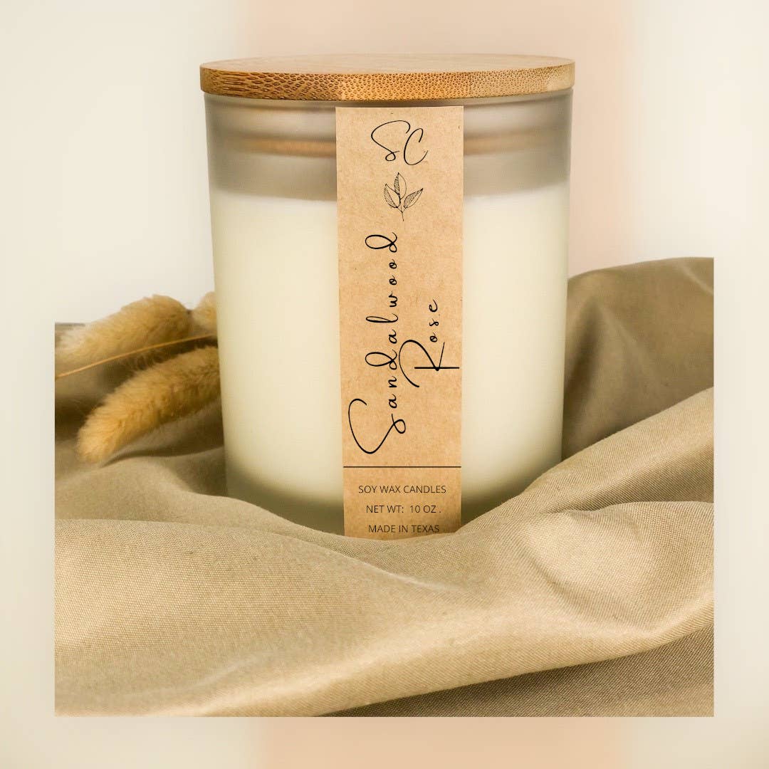 Sandalwood Rose Soy Candle - Luxury Large Candle