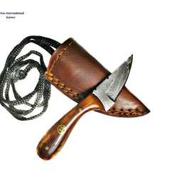 Damascus Steel Neck Knife