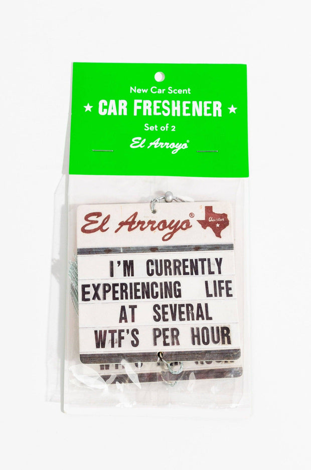 WTF's Per Hour Car Air Freshener (2 Pack)