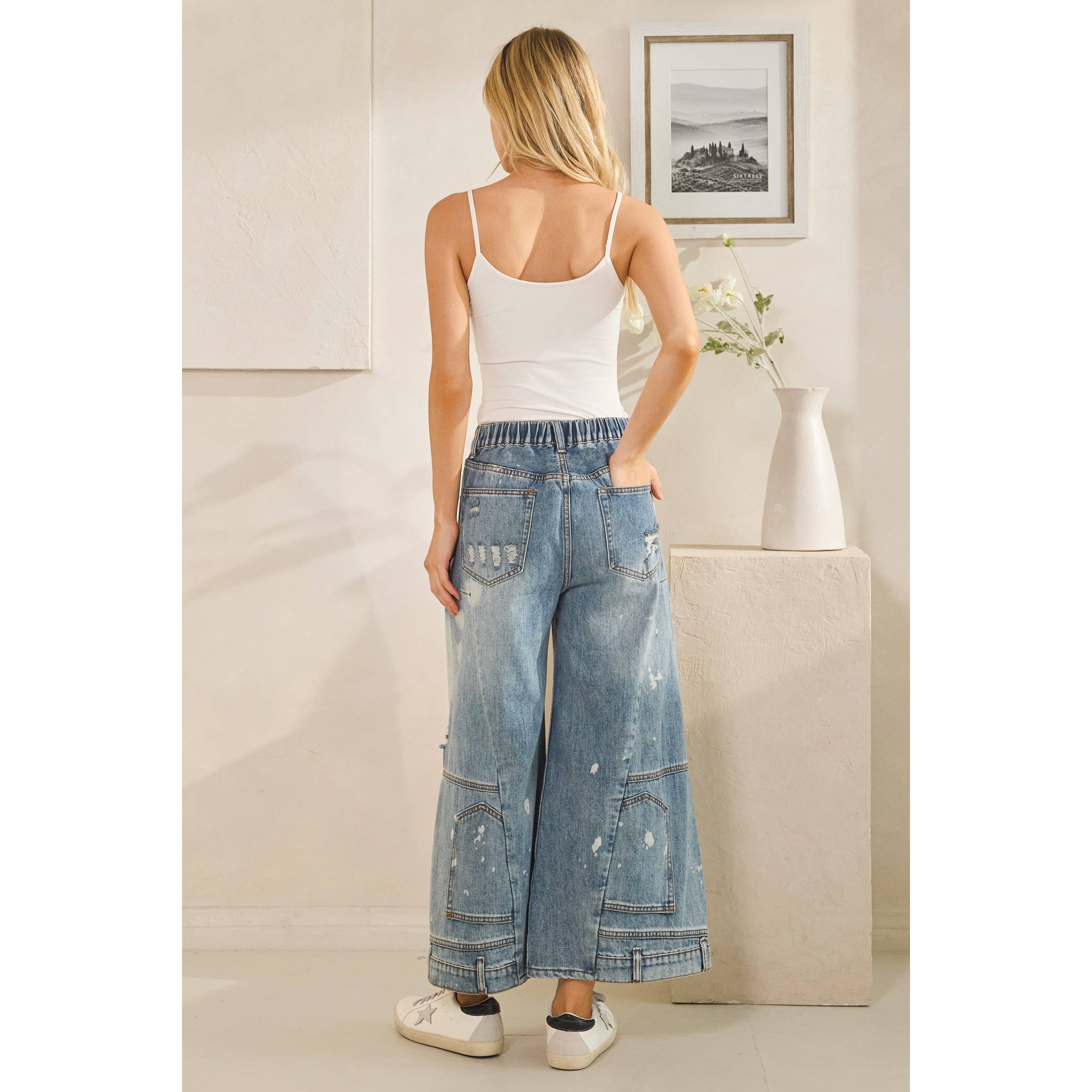 Upside Down Capri Jeans