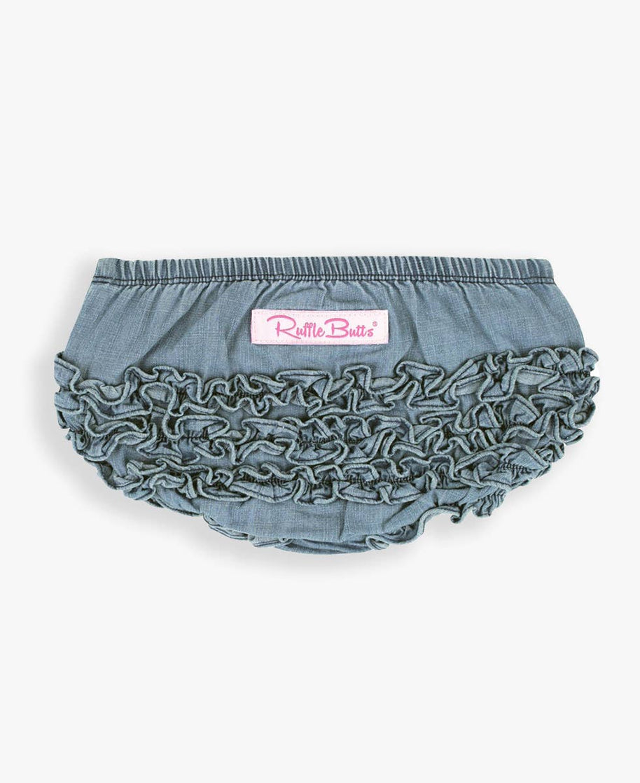 Light Denim RuffleButt Bloomer