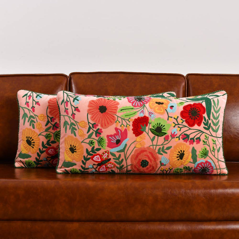 Blush Pink Velvet Pillow