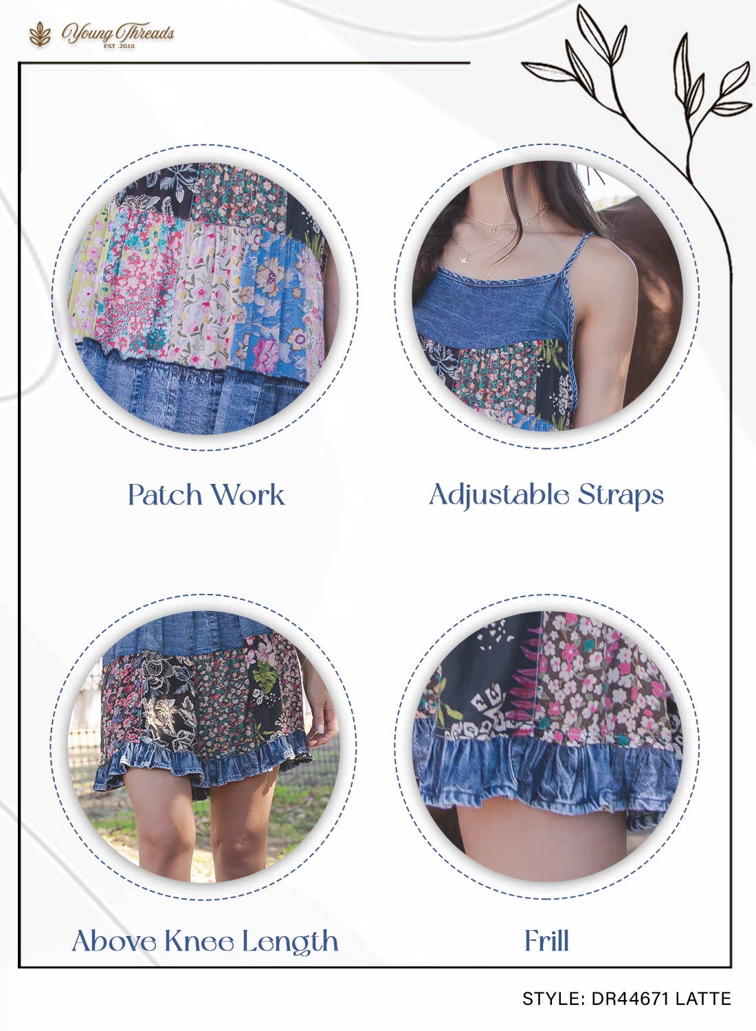 Babydoll Dress Denim Yoke