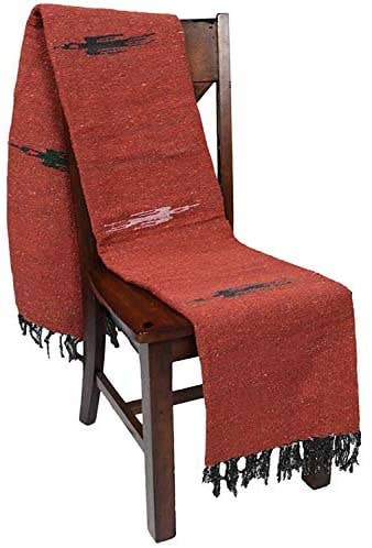 Rust Red Baja Thunderbird Mexican Blanket