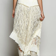 Reverse Ruffle Lace Skirt