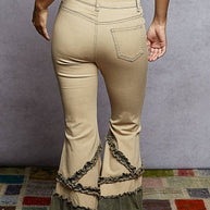 Vintage Washed Ruffle Jeans
