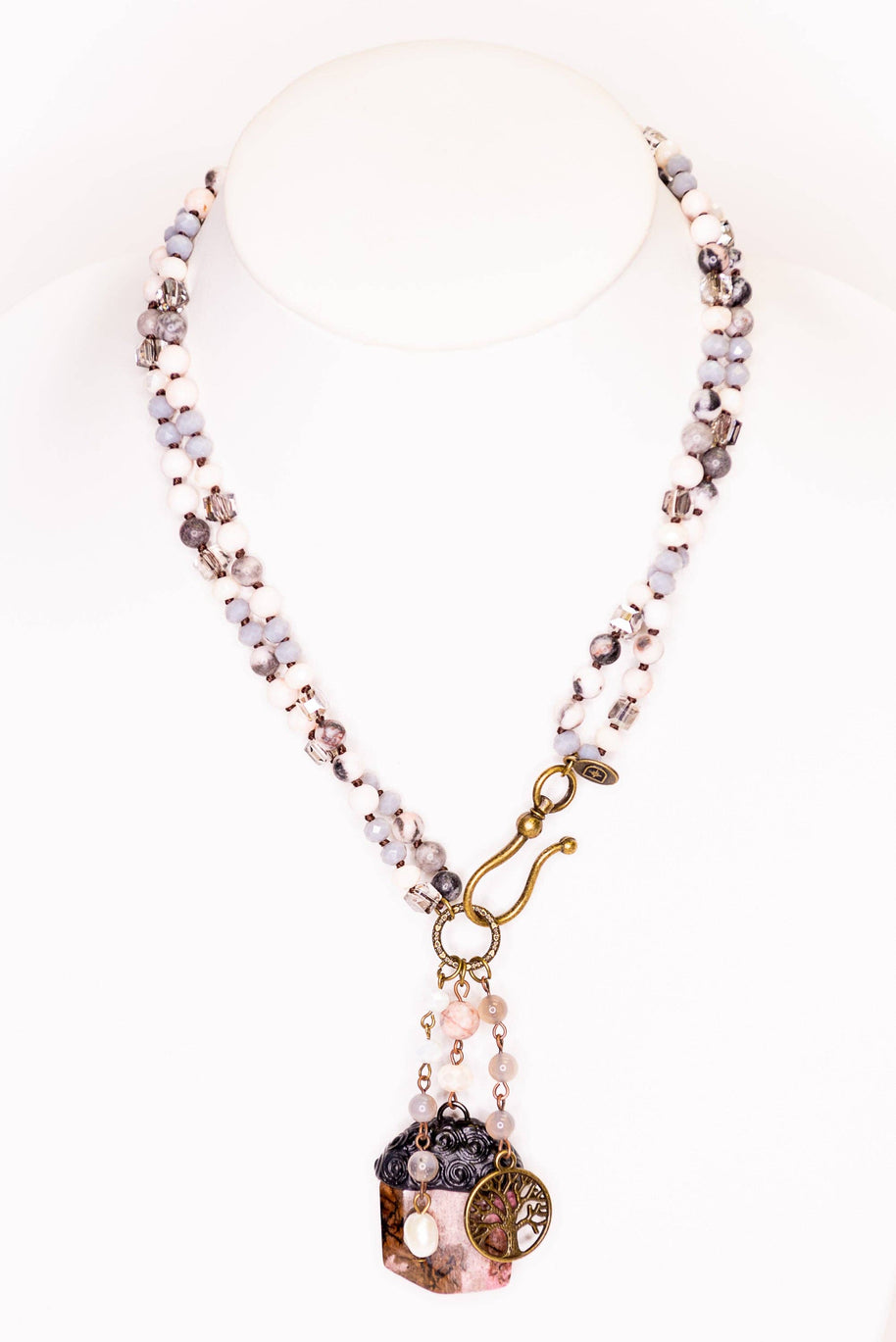 Bella Necklace in Lt Mauve Mix