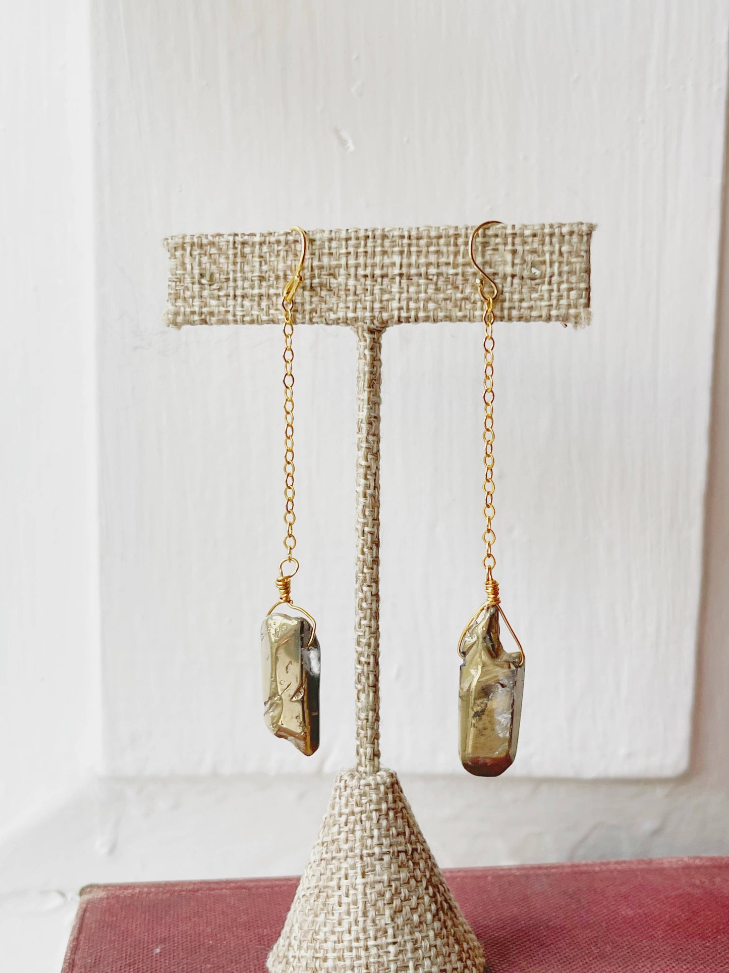 Pyrite Point Earrings