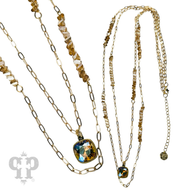 Swarovski® crystal paperclip chain necklace