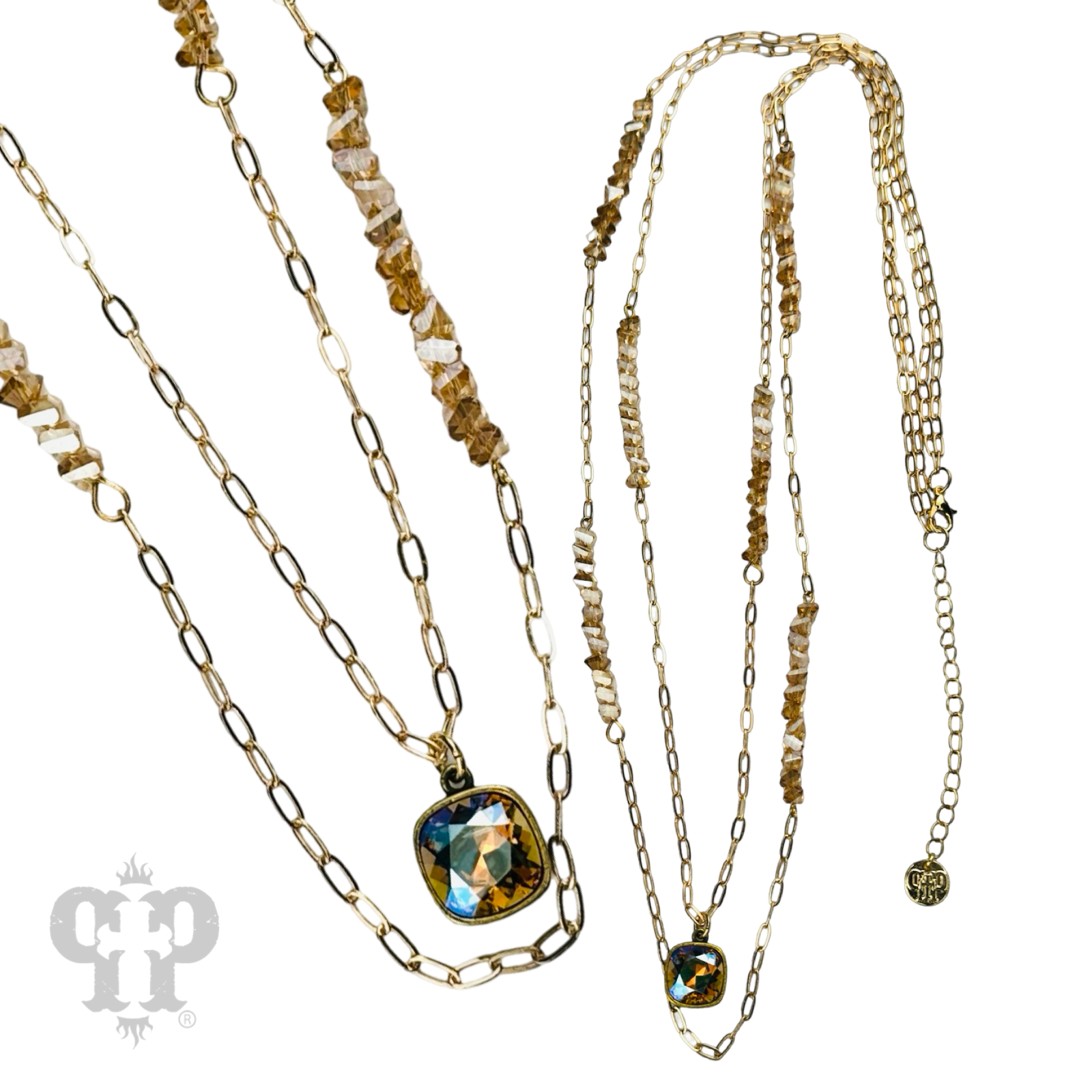 Swarovski® crystal paperclip chain necklace