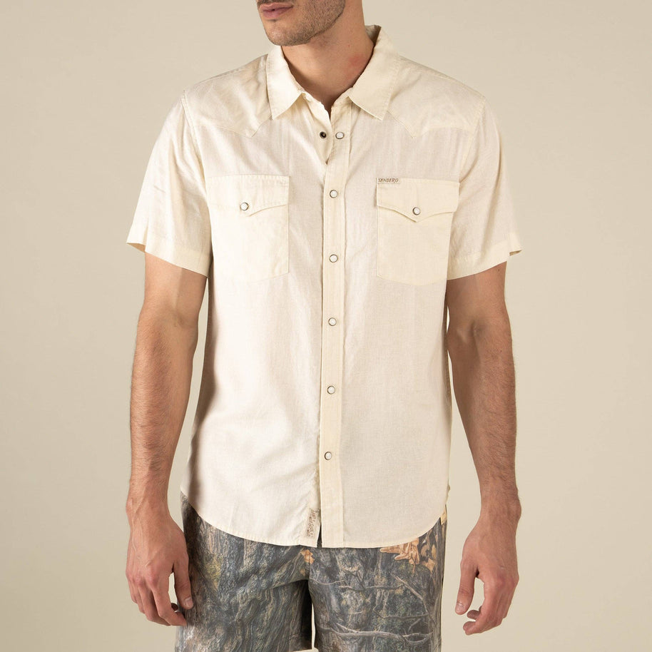 Sendero Wyatt Pearl Snap Shirt, White