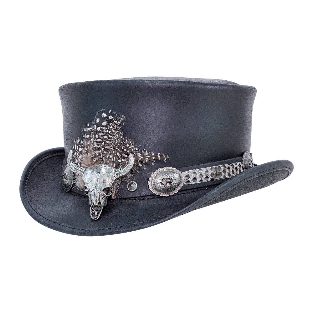 Lizard Skin Skull Concho Hat Band - Style True Grit