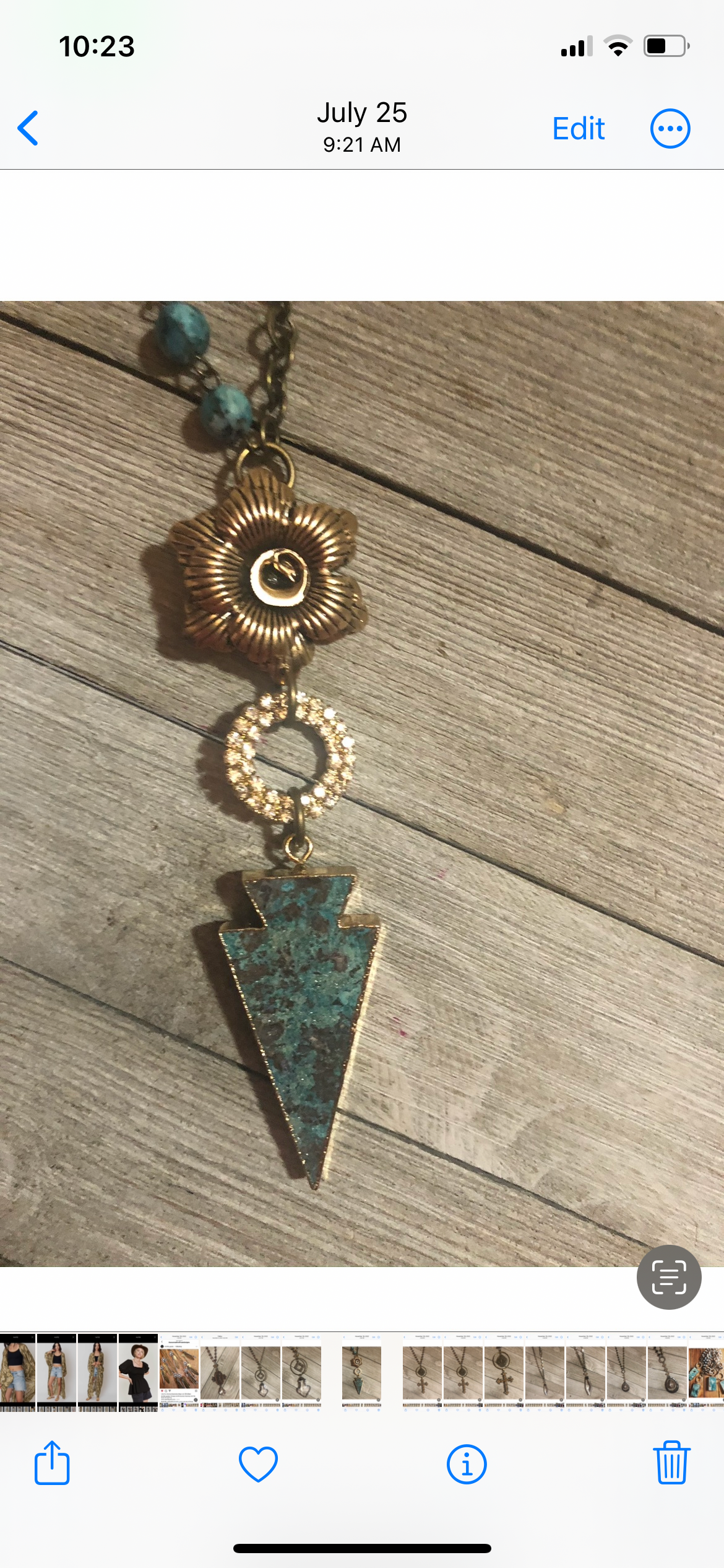 Turquoise Arrowhead Necklace