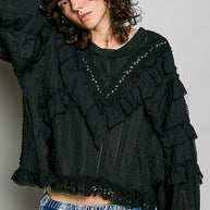 Eyelet Ruffle Blouse