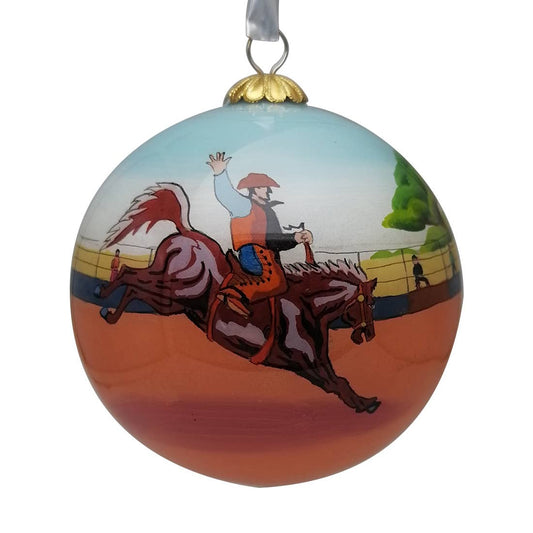 Hand-painted Rodeo 3" Ornament