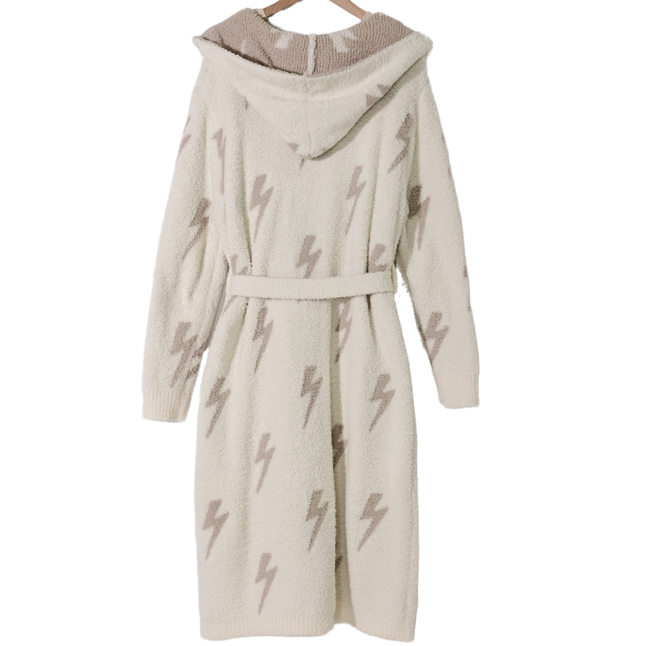 New Hooded Lightning Bolt Luxe Robe