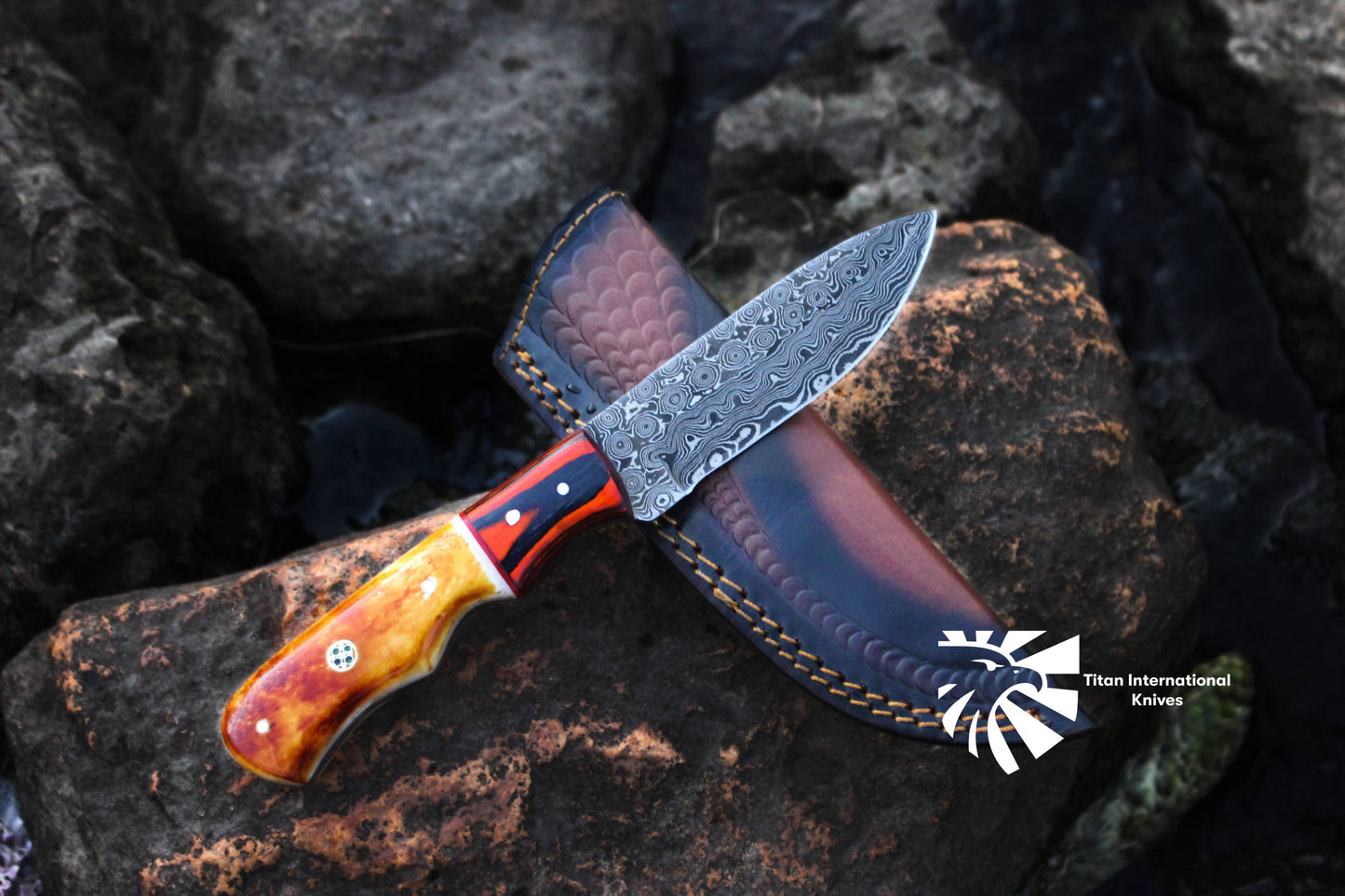 Damasucs Steel Titan Spade / Hunting Knife