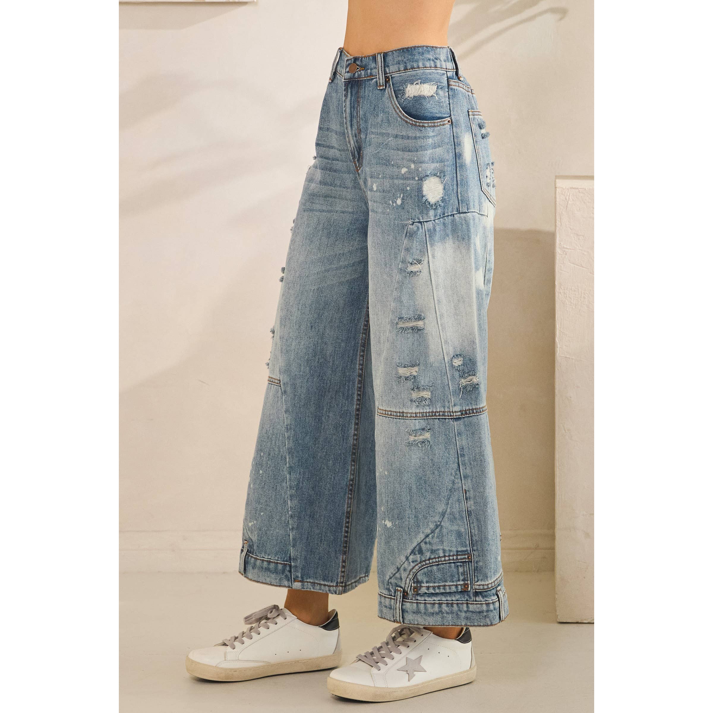 Upside Down Capri Jeans