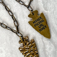 Girl Power Necklace in Bronze