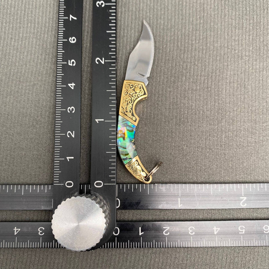 Shell Inlaid Portable Foldable Knife